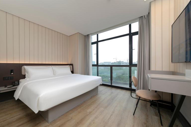 Bedroom, Hanting Hotel (Wuhan Jiedaokou Qunguang Plaza), Wuhan