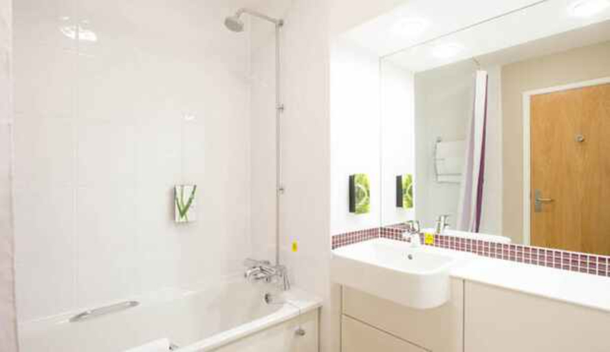 Bathroom 3, Premier Inn Edinburgh Leith Waterfront, Edinburgh