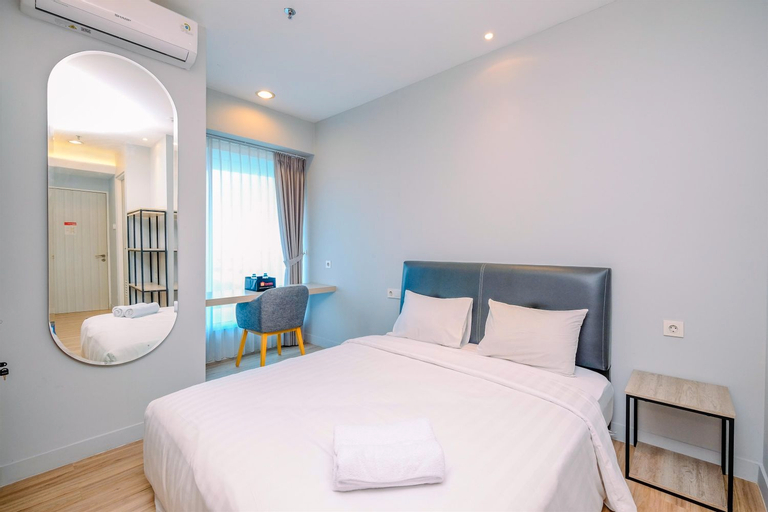 Bedroom 1, Cozy Studio Room at Grand Kamala Lagoon Apartment By Travelio, Bekasi