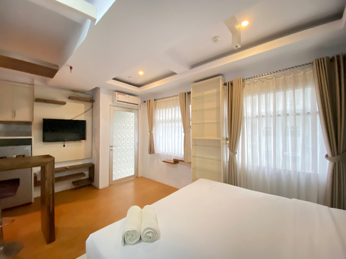 Bedroom 2, Spacious Minimalist Studio Room at Grand Asia Afrika Apartment By Travelio, Bandung