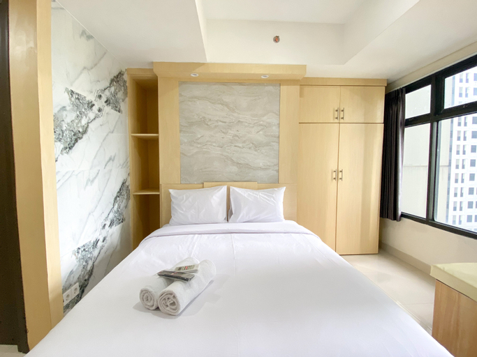 Bedroom 1, Fancy and New Studio at Pollux Chadstone Apartment By Travelio, Cikarang