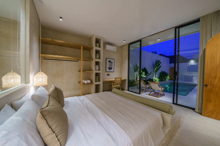 Bedroom 2, Villa Tilos: Stylish & Chic 2BR Mediterranean Villa in Canggu!, Badung