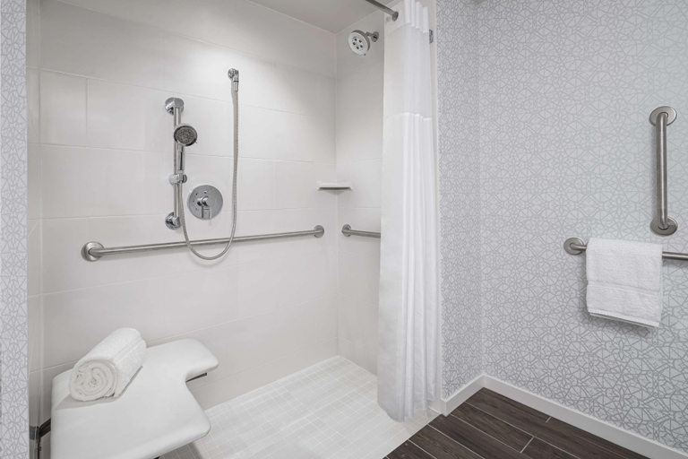 Bathroom 4, Hampton Inn Boston Woburn, Middlesex