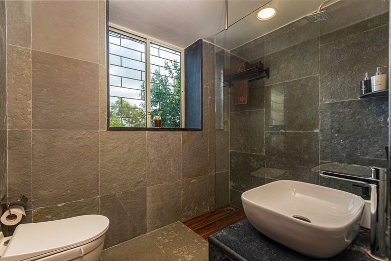 Bathroom 4, SaffronStays Blue Infinitum, Pune