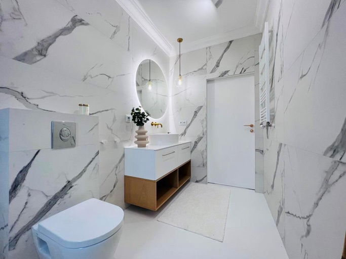 Bathroom 2, Apartament Bianco - Bursztynowe Tarasy, Gdańsk City