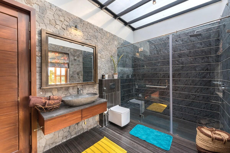 Bathroom 4, SaffronStays Happy Fields, Pune