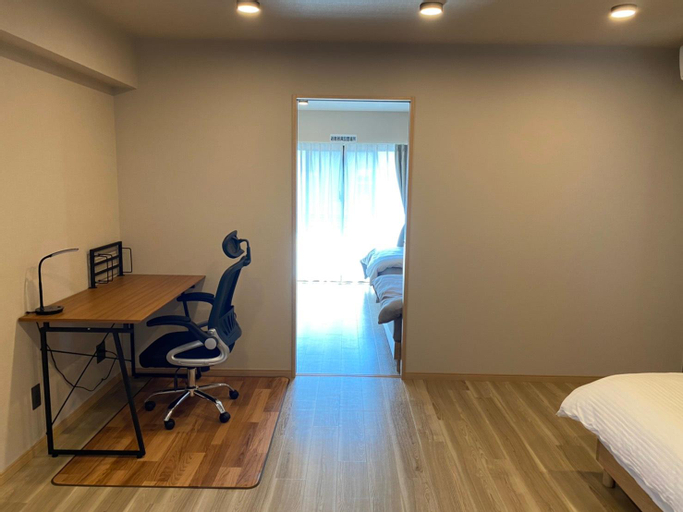 Bedroom 3, Newly built 2-bedroom condominium with only one unit per floor (56㎡). Free Wi-Fi, ideal for teleworking, Naha