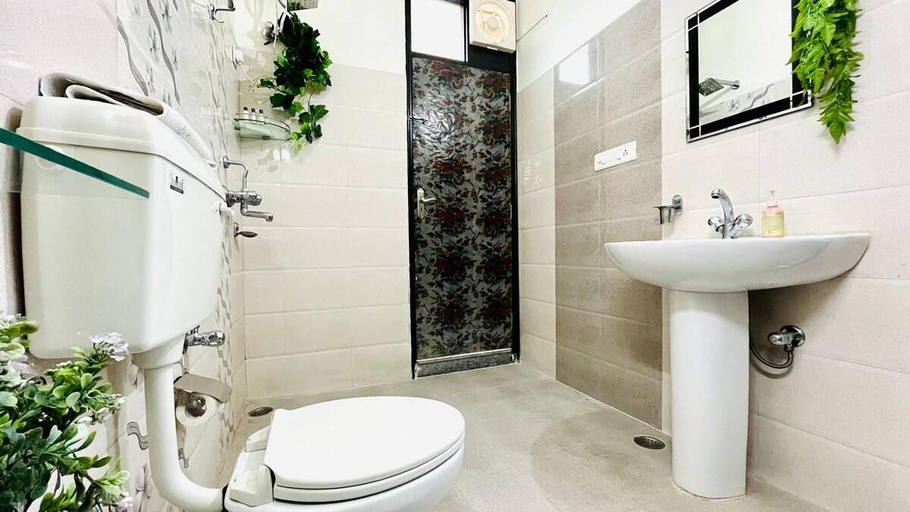 Bathroom, BluO 1BHK Jaipur - Terrace Garden, Lift, Parking, Jaipur
