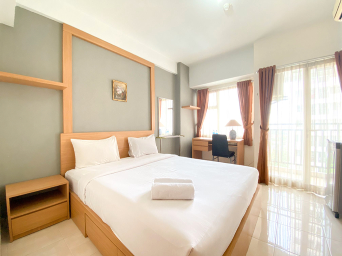 Bedroom 1, Tidy and Comfortable Studio Apartment Margonda Residence 3 By Travelio, Depok