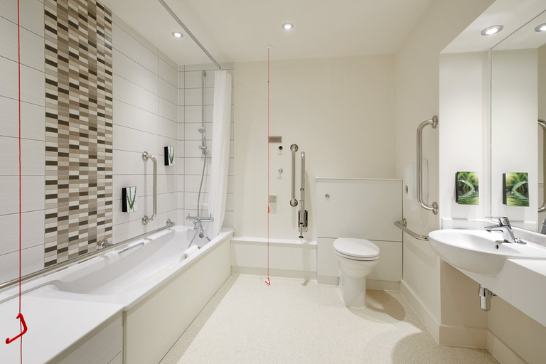 Bathroom 3, Premier Inn Lowestoft, Suffolk