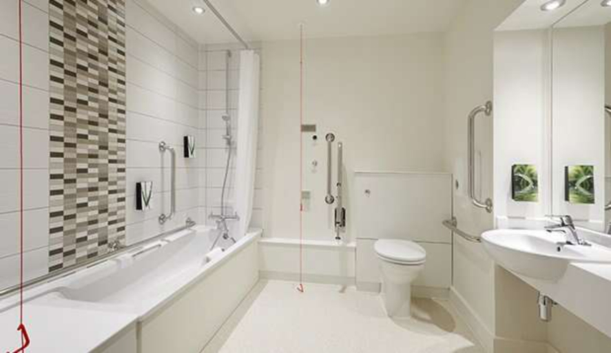 Bathroom 3, Premier Inn Uttoxeter, Staffordshire