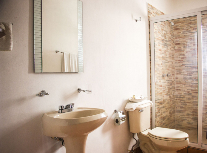 Bathroom 4, Hotel Posada de Roger - Near Los Muertos Beach, Puerto Vallarta