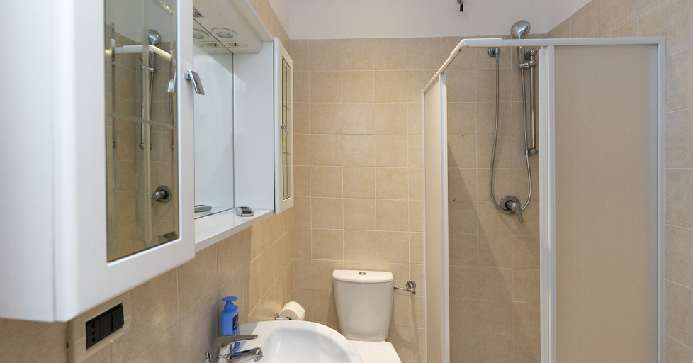 Bathroom, Terrace with view Sea, La Spezia