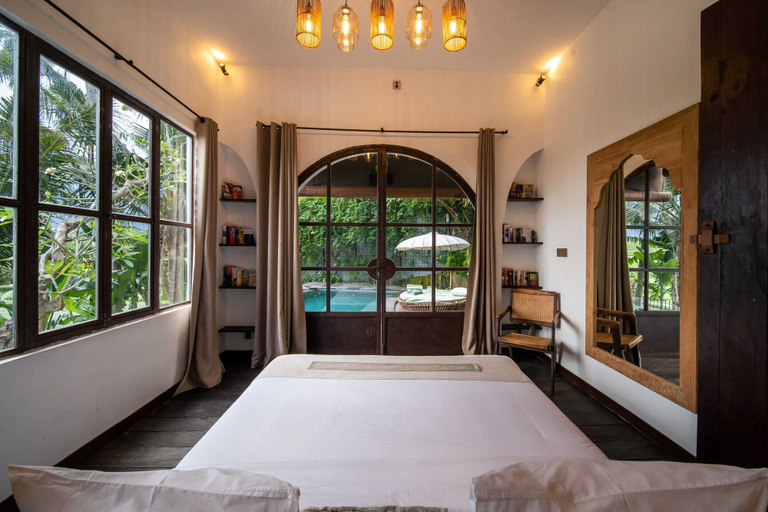Bedroom 3, Tropical Private Villa, 3 BR, Canggu Ricefield View, Badung