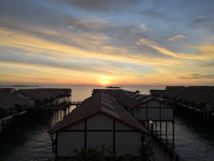 Exterior & Views 2, Deluxe Full Sea View Water Chalet Private Unit PD, Port Dickson