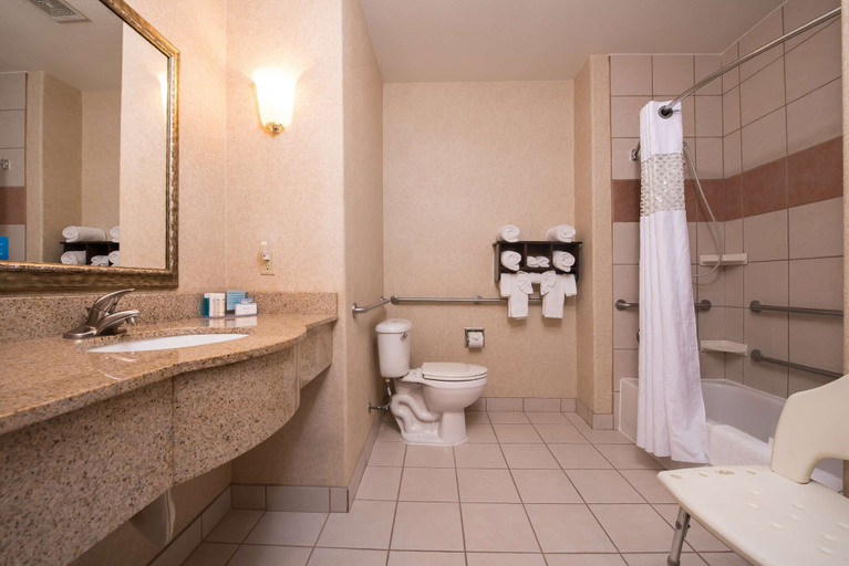 Bathroom 4, Hampton Inn & Suites Ontario, San Bernardino