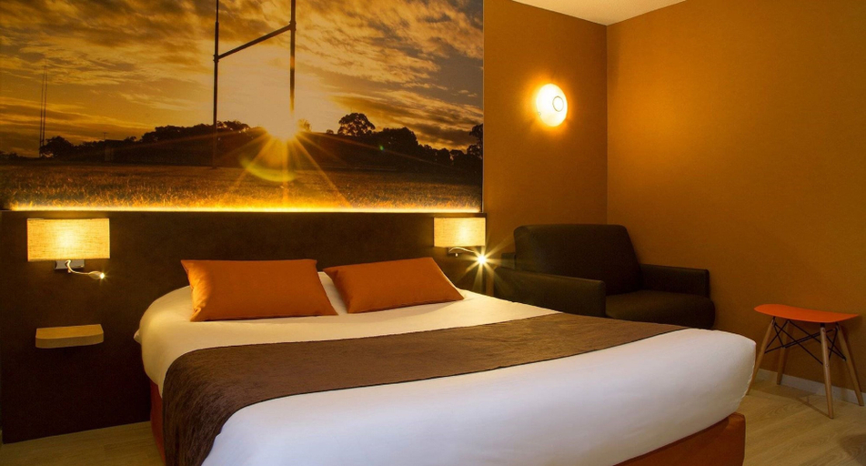 Bedroom 3, The Originals City, Hôtel Le Boeuf Rouge, Saint-Junien, Haute-Vienne