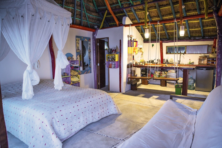 Bedroom, Room in Bungalow - El Secrereto Ocean Front Cabin, Cozumel