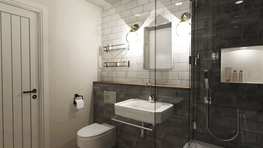 Bathroom 4, Sandburn Hall Hotel, North Yorkshire