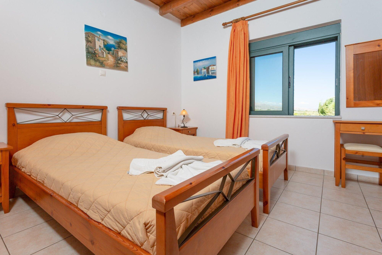 Bedroom 3, Spiros Beach Villa Large Private Pool Walk to Beach Sea Views A C Wifi Car Not Required - 971, Crete