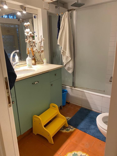 Bathroom, 3 Br by park hayarkon 1min  2 Ichilov
