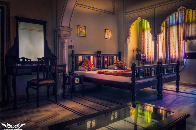 Bedroom 3, Krishna Palace - A Heritage Boutique Hotel, Jaipur