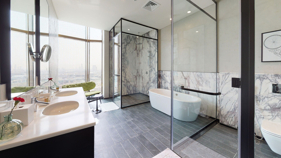 Bathroom 5, DoubleTree by Hilton Dubai M Square Hotel & Residences, Dubai