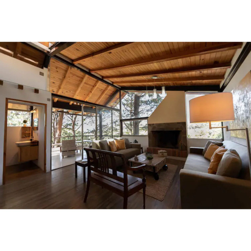 Living area, Luxury Chalet - Cabin in the Woods @Valle de Bravo 1, Valle de Bravo
