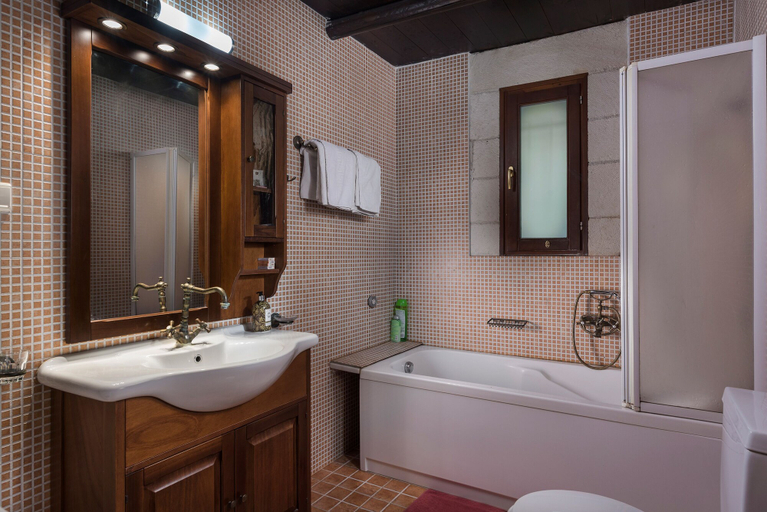 Bathroom, Villa Aloni-traditional Stone Villa With Nice View,pool and Garden, Crete