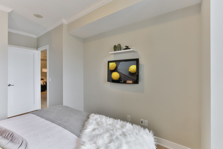 Bedroom 4, QuickStay - Modern 2-Bedroom Condo, Panoramic City Views, Toronto