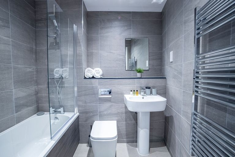 Bathroom 3, Great Central Apartments by Opulent, Sheffield