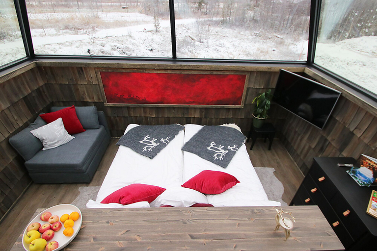Bedroom 2, Aurora Pyramid Glass Igloos, Lapland