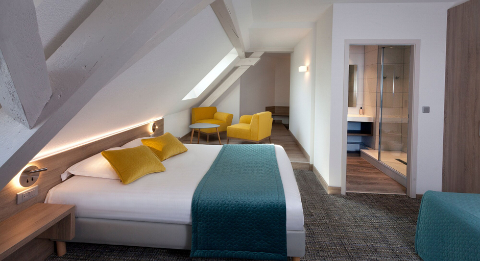 Bedroom 4, Hôtel Restaurant Groff Aux Deux Clefs, Haut-Rhin