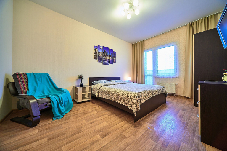 Bedroom 2, Apartment Vesta near prospect Slavy, Sankt-Peterburg gorsovet