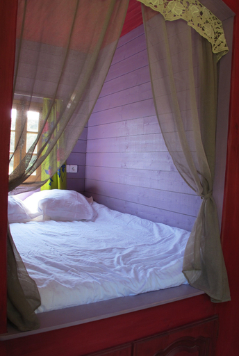 Bedroom 2, Les Roulottes du Lauragais, Aude