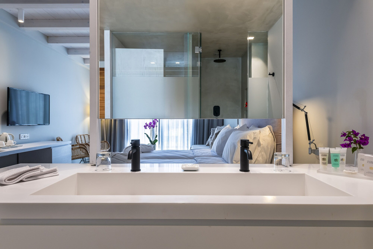 Bathroom 5, Caravia Beach Hotel & Bungalows - All Inclusive, South Aegean