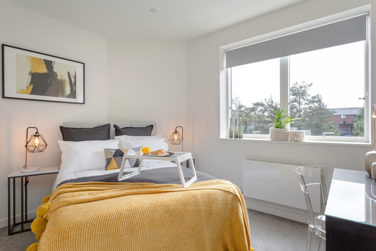 Bedroom 2, Luxury Serviced Apartments Stevenage, Hertfordshire, Hertfordshire
