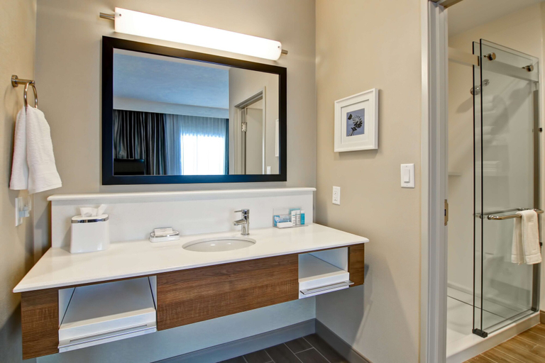 Bathroom 5, Hampton Inn & Suites by Hilton Grande Prairie, Division No. 19
