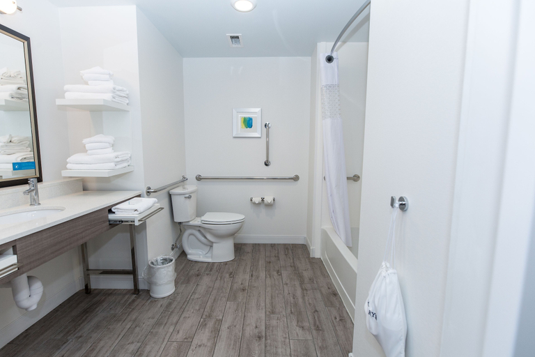 Bathroom 4, Hampton Inn & Suites Syracuse North Airport Area, Onondaga
