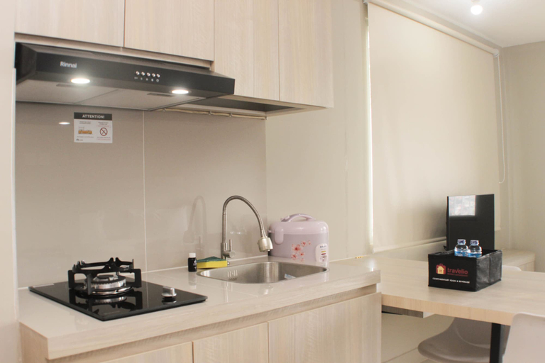 Private kitchen, Cozy Studio at LRT City Jatibening Apartment, Bekasi