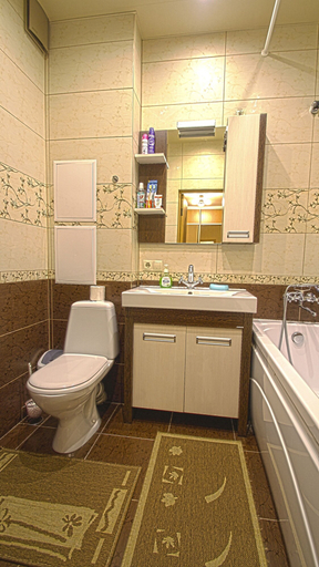 Bathroom 3, Arendagrad Apartments Kronshtadtskiy 2, 1 room, Smolenskiy rayon