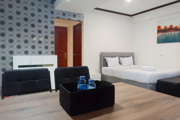 Bedroom 1, Spacious Studio Apartment near Petra University at High Point Serviced By Travelio, Surabaya