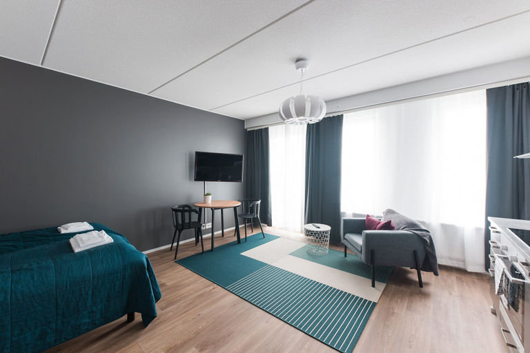 Bedroom 3, Forenom Serviced Apartments Neilikkatie, Uusimaa