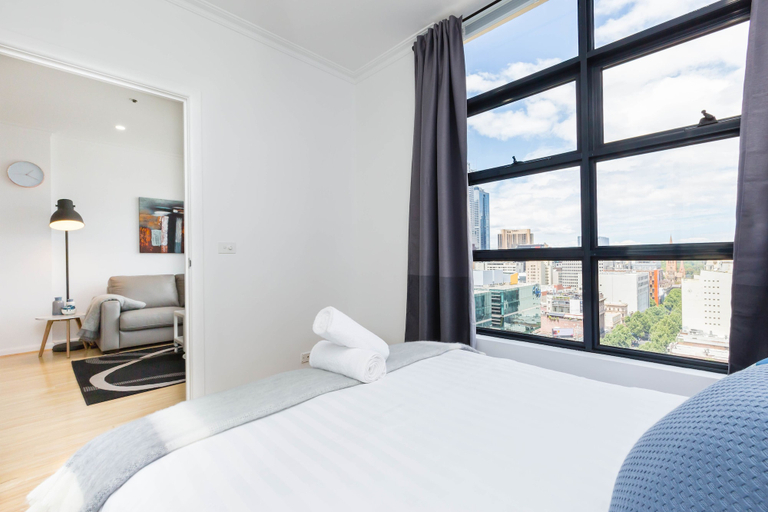 Bedroom 2, ROLAND, 1BDR Melbourne Apartment, Melbourne