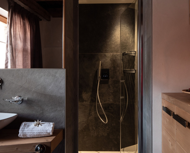 Bathroom shower 2, Stella Alpina Suite, Belluno
