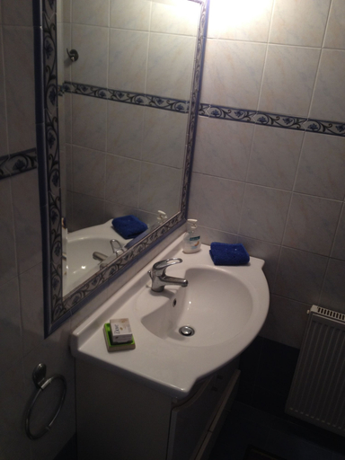 Bathroom sink, Skala Fourkas Holiday Homes, Central Macedonia