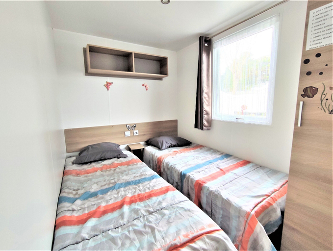 Bedroom 3, Mobil-Home Trois Chambres, Vendée