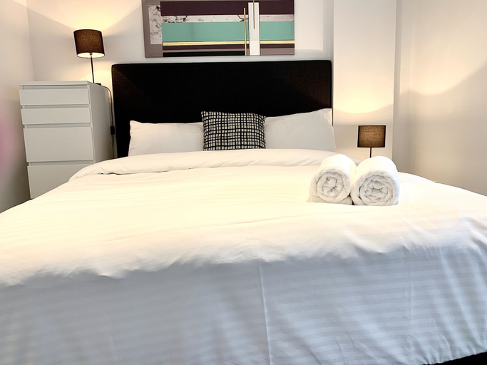 Bedroom 2, ReadySet Apartments on Little Collins, Melbourne