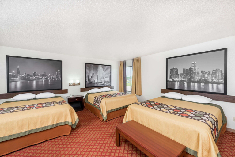 Bedroom 3, Super 8 by Wyndham Marshall, Clark