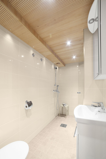Bathroom, Vuokatin Aateli Studios, Kainuu